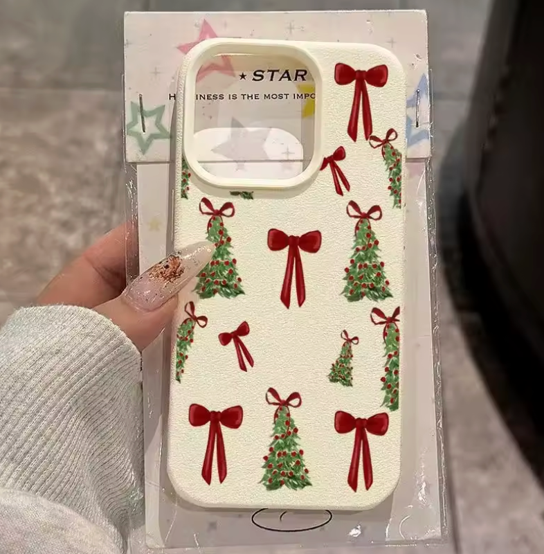 Christmas Tree and Red Bow Phone Case